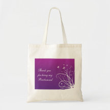 Purple Wedding Favour Bag for Bridesmaid