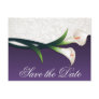 Purple & White Calla Lily Wedding Save the Dates