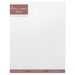 purple white contemporary letterhead