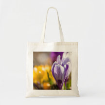 Purple & White Crocuses DSC0697 Bag