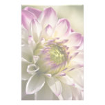 Purple & White Dahlia Custom Stationery
