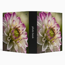Purple & White Dahlia Photo Book Binder