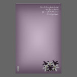 Purple & White Lillies stationery