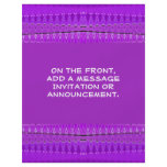 purple white pattern custom flyer