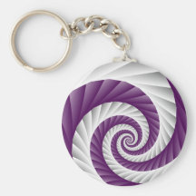 Purple & White Spiral Key Chains