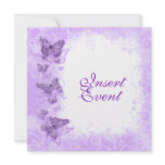 Purple white wedding anniversary birthday custom invitations