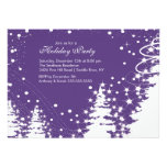 Purple & White Winter Holiday Party Invitation