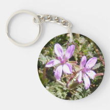 Purple Wildflowers Acrylic Keychain