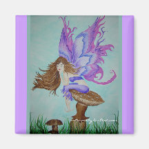 Purple winged fairy magnet
