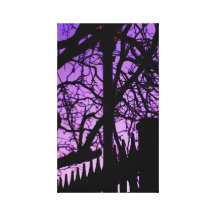 Purple winter scene canvas prints