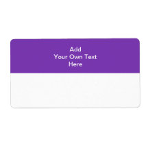 Purple with white area and text custom shipping label