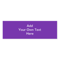 Purple with White Custom Text. Business Card