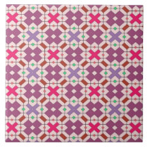 Purple x pattern tiles