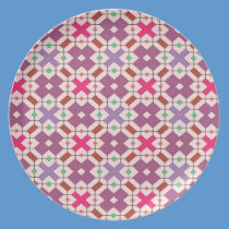 Purple x pattern plates