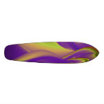 purple yellow Abstract Skateboard