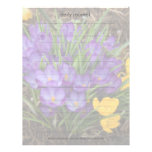 Purple & Yellow Crocuses DSC5930 Personalized Letterhead