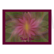 Purple & Yellow Flower, Thank You Greeting Cards