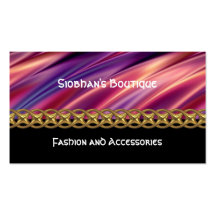 Purple yellow orange & gold chain business card