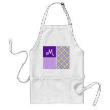 Purple & Yellow Plaid Aprons