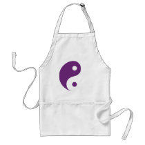 Purple Yin Yang Symbol Apron