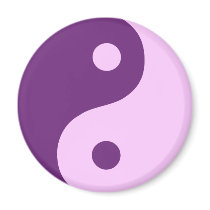 Purple Yin Yang Symbol Magnets