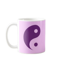 Purple Yin Yang Symbol Mug