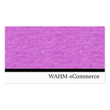 Purple Zebra Print Business Card Templates