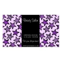 Purple zebra stars Design Business Card