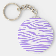 Purple Zebra stripe pattern Key Chains