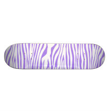 Purple Zebra stripe pattern Skateboard