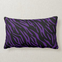 Purple Zebra Stripe Throw Pillow