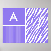 Purple Zebra Stripes; Stripe Posters