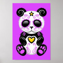 Purple Zombie Sugar Panda Print