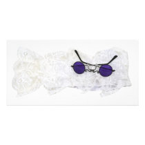 PurpleGlassesJabot111609 Personalized Photo Card