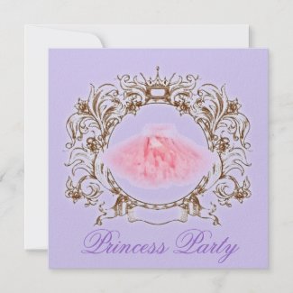 PurplePink Tutu Princess Birthday Party invitation