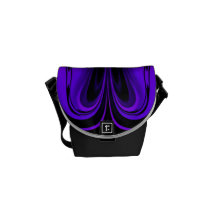 Purples and Black Design by Trevor Star Messenger Bags