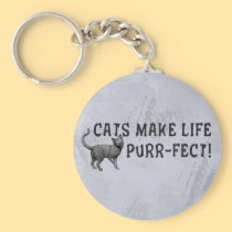 Purr-fect Life keychains