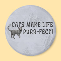 Purr-fect Life magnets