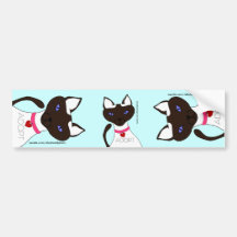 Purr-fect Moira ADOPT Aqua 3-way Bumper Sticker
