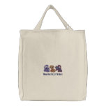 Purr in Heart embroidered bags