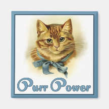 Purr Power Refrigerator Magnet