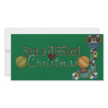 Purrfect Christmas Stocking Cat Photo Card Template
