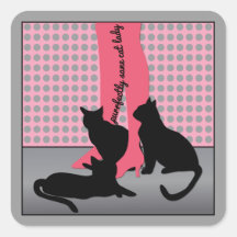Purrfectly Sane Cat Lady Square Stickers