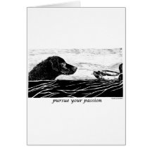 Pursue Your Passion Curly Coated Retriever Greeting Cards