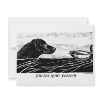 Pursue Your Passion Curly Coated Retriever Invitations