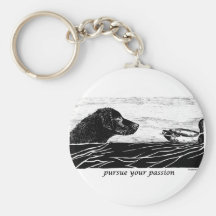 Pursue Your Passion Curly Coated Retriever Keychains