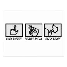 Push Button Bacon Postcards