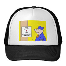 push button for government handout mesh hats