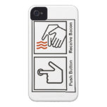 Push button, Receive Bacon Case-Mate iPhone 4 Cases