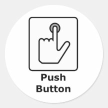 Push Button / Receive Bacon Round Stickers